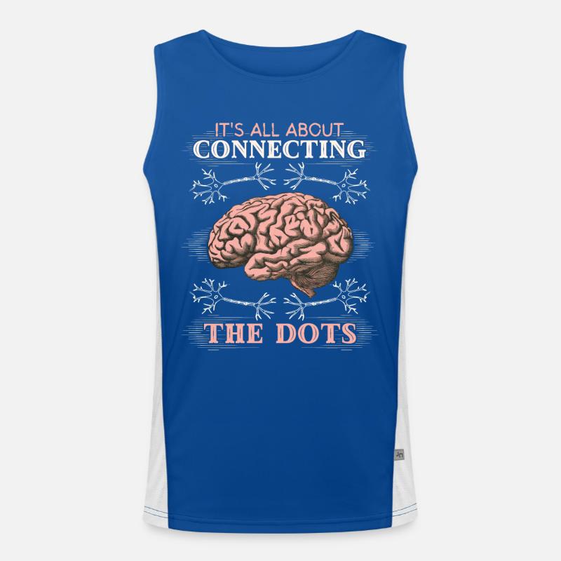Nerve Cells Brain Brain Surgeon Funny Saying Men's Functional Contrast Tank Top 