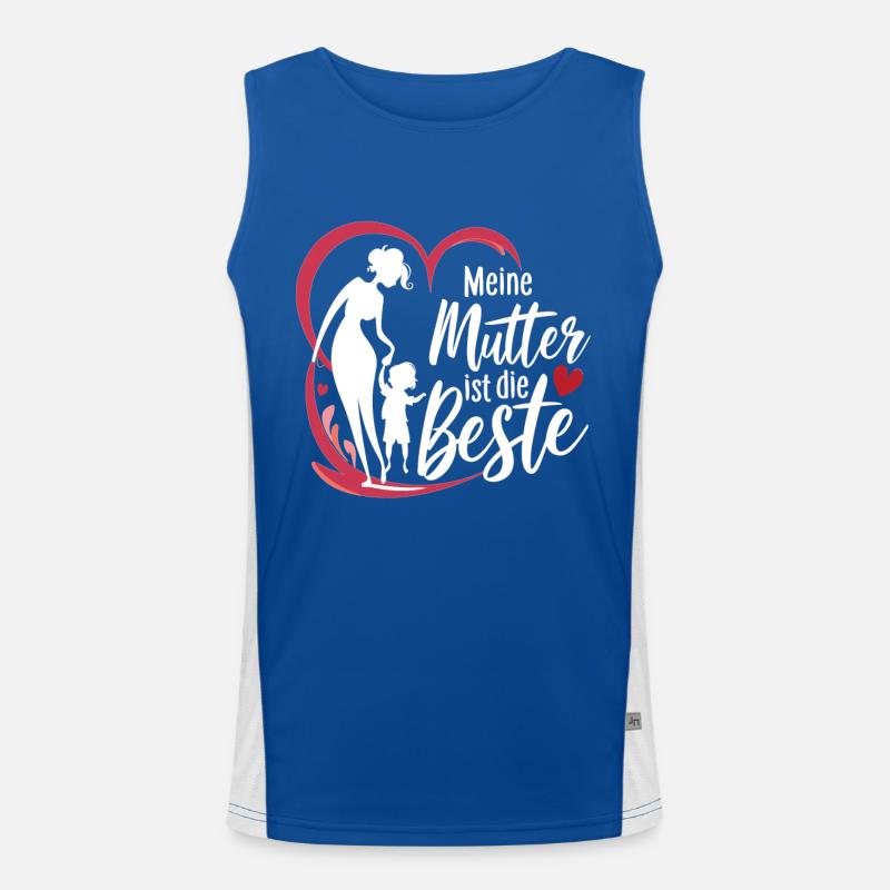 Muttertag Meine Mutter ist die beste Funktionelles Kontrast-Tank Top für Männer 
