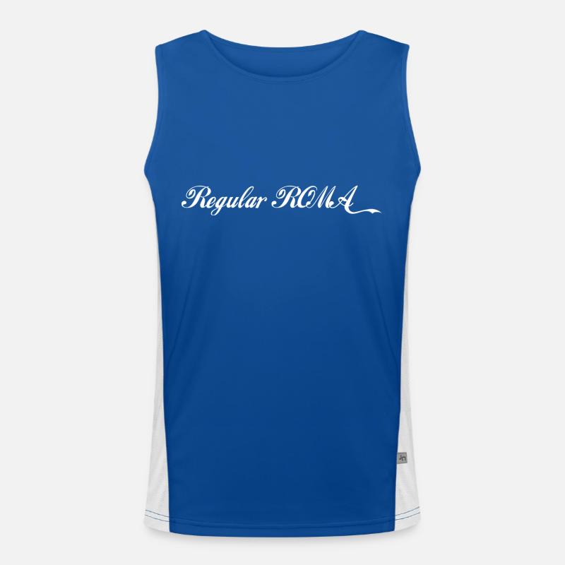 Rom régulier - Lettrage blanc Débardeur respirant contrasté Homme 