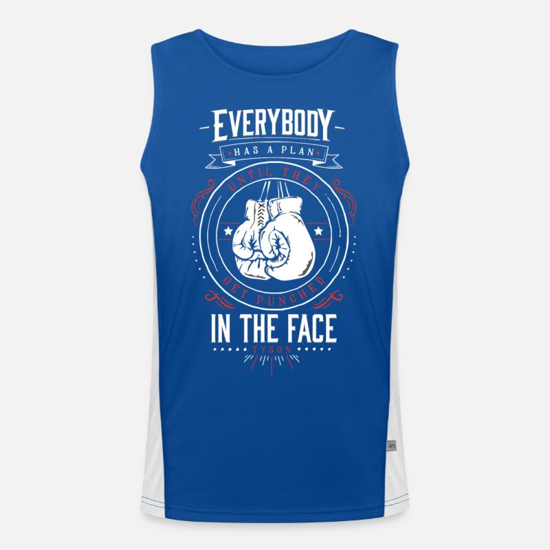 Boxer Design white/red Funktionelles Kontrast-Tank Top für Männer 