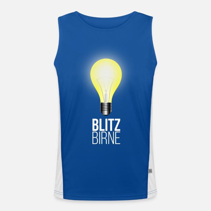 Blitzbirne Funktionelles Kontrast-Tank Top für Männer 