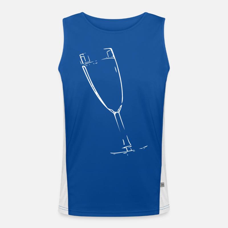 Abstract glass / line / white / pattern Men's Functional Contrast Tank Top 