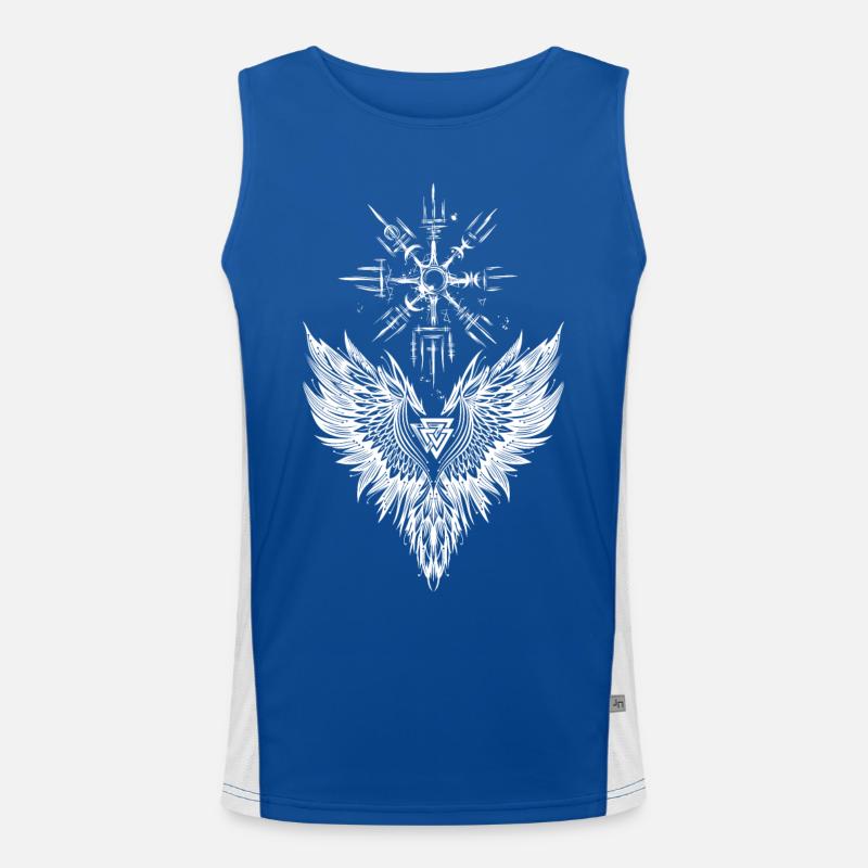 Rabe Odin Vegvisir Valknut Funktionelles Kontrast-Tank Top für Männer 