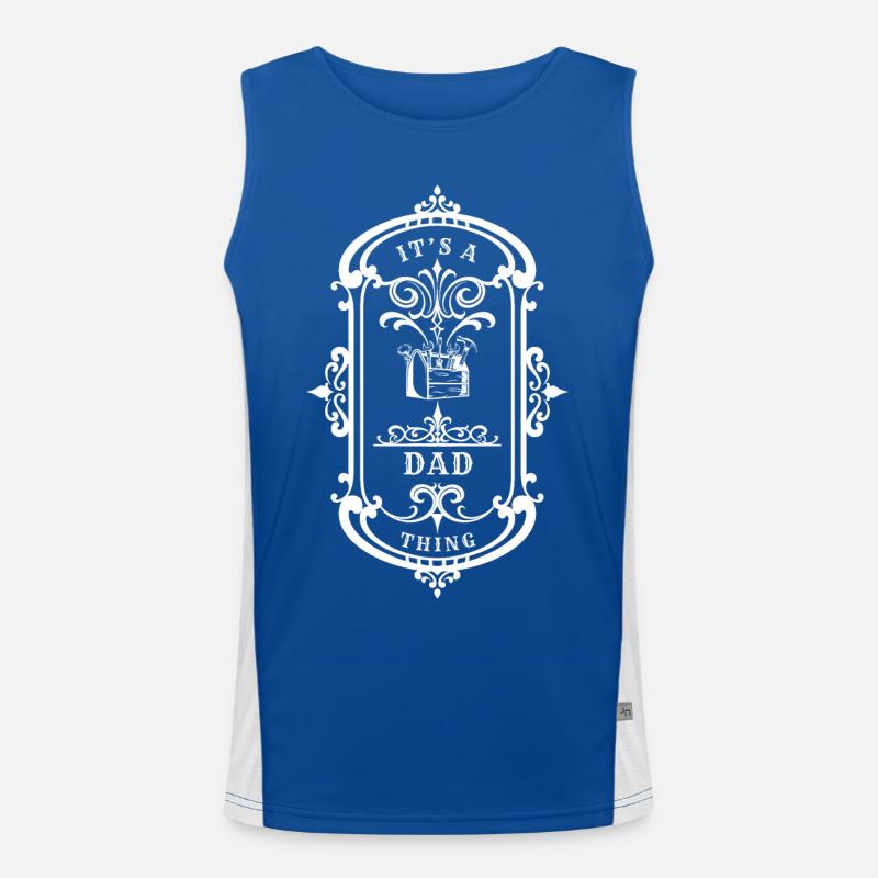 Papa-Zitat Ein Papa-Ding Funktionelles Kontrast-Tank Top für Männer 