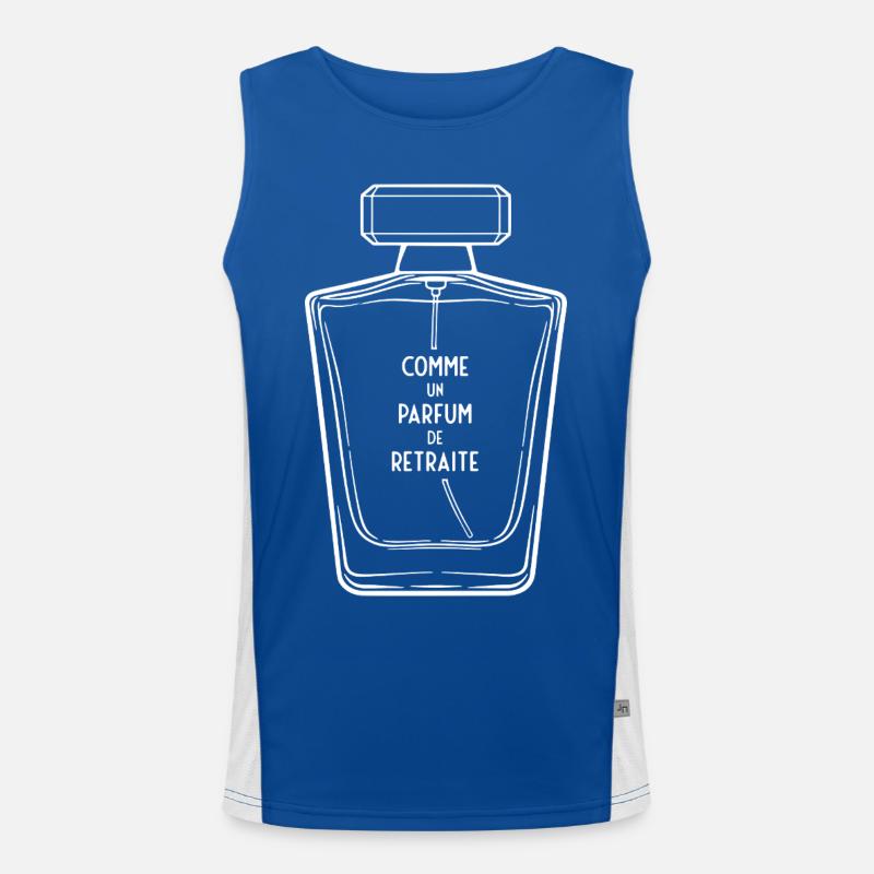 Herren-Ruhestandsparfüm (weißer Text) Funktionelles Kontrast-Tank Top für Männer 