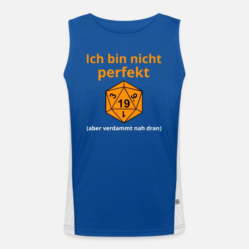 RPG - Ich bin nicht perfekt Funktionelles Kontrast-Tank Top für Männer 