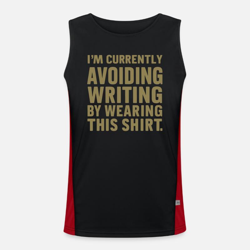 Writing Avoidance: The Confession Men's Functional Contrast Tank Top 
