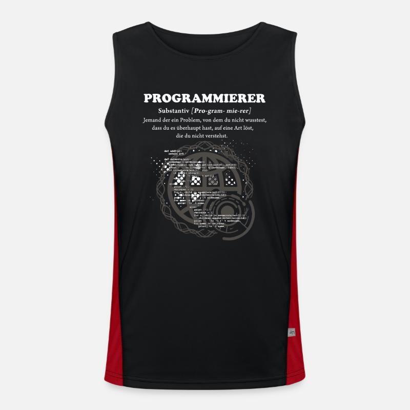 Programmierer Duden Funktionelles Kontrast-Tank Top für Männer 