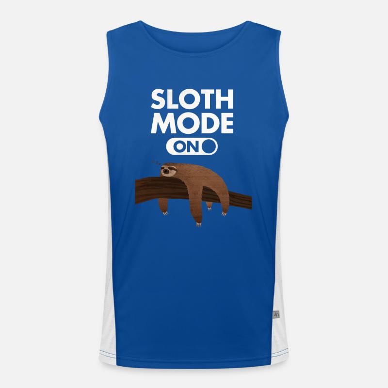 Sloth Mode (On) Funktionelles Kontrast-Tank Top für Männer 