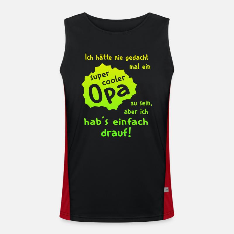 Opa - Super Cool Funktionelles Kontrast-Tank Top für Männer 