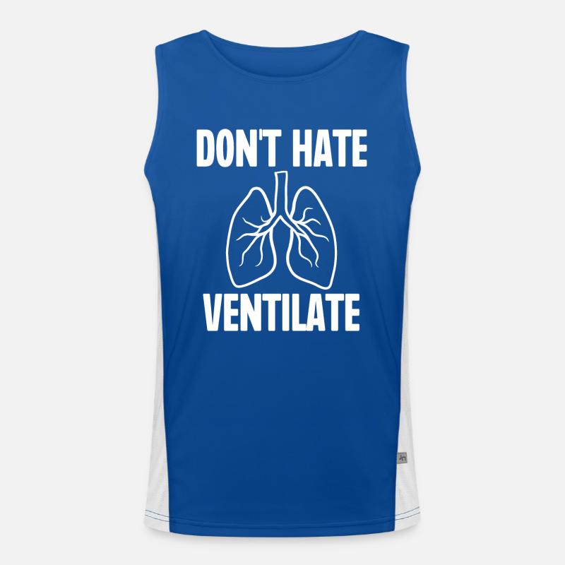 Don't Hate Ventilate Men's Functional Contrast Tank Top 