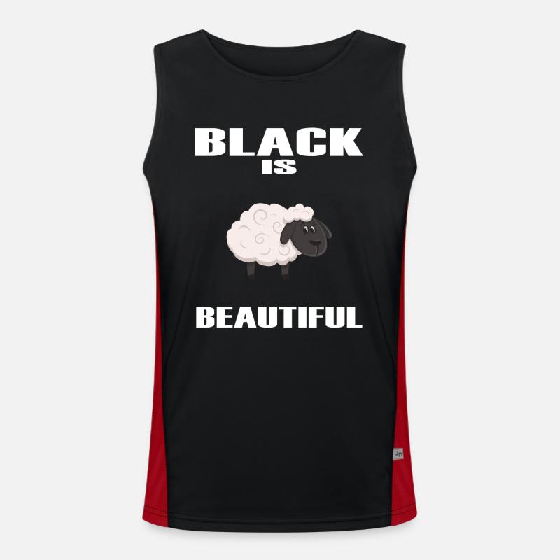 black sheep juneteenth black-power black Men's Functional Contrast Tank Top 