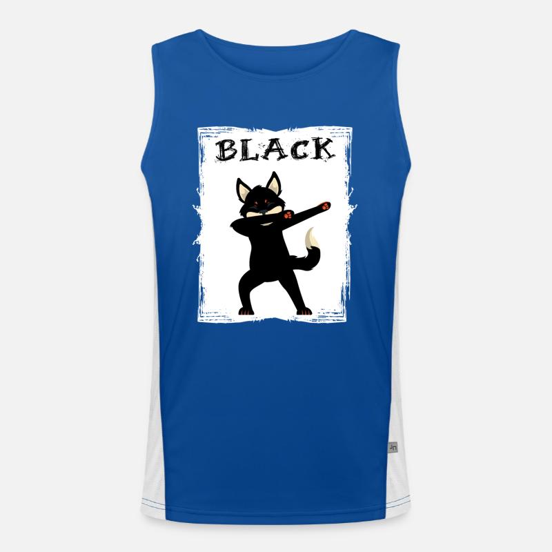 black fox tolerance equality black Men's Functional Contrast Tank Top 