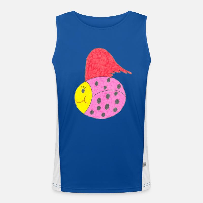 Cute ladybug Men's Functional Contrast Tank Top 