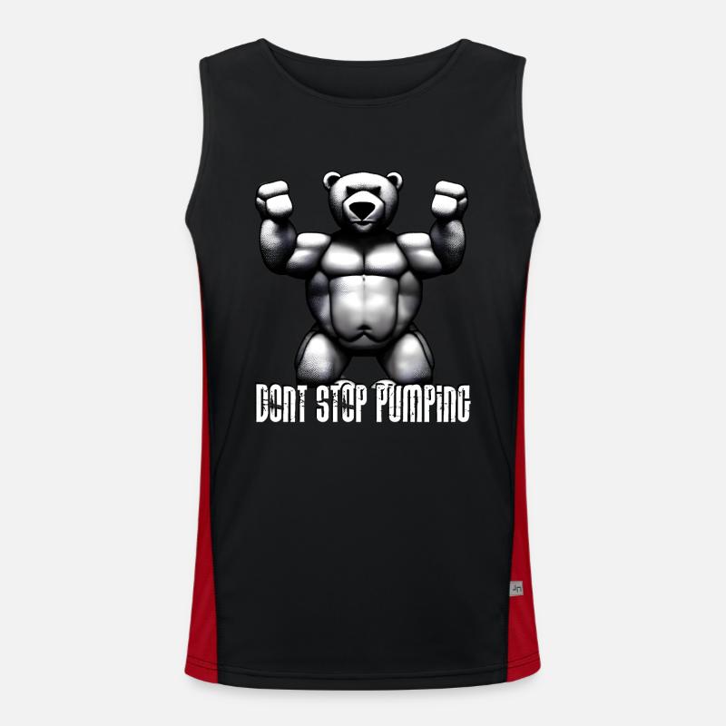 Don´t stop pumping Funktionelles Kontrast-Tank Top für Männer 