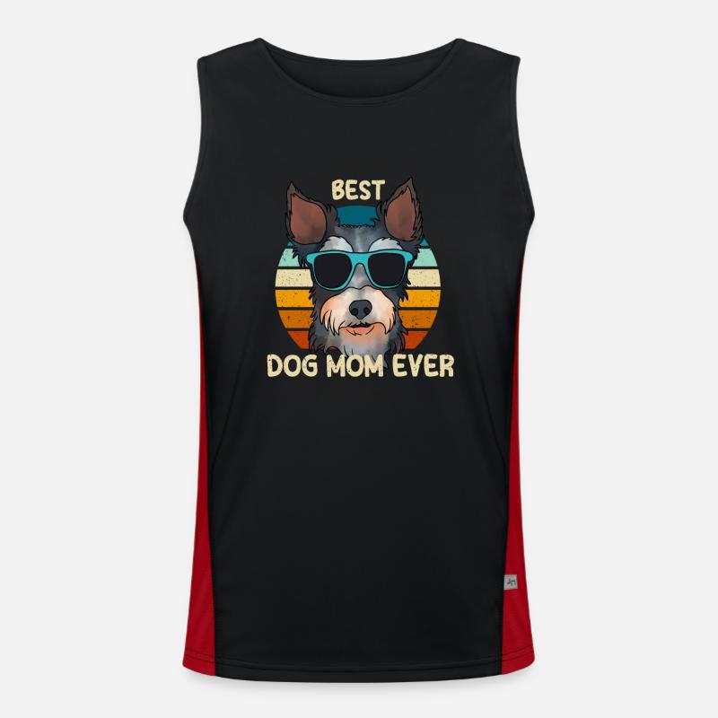 Zwergschnauzer Funktionelles Kontrast-Tank Top für Männer 