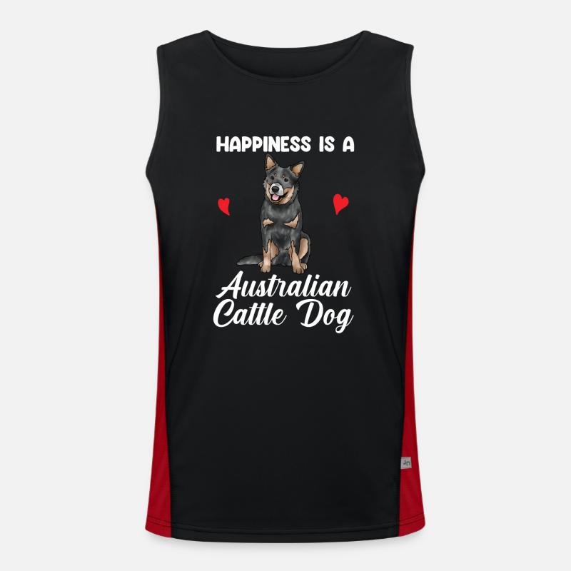 Australian Cattle Dog Funktionelles Kontrast-Tank Top für Männer 