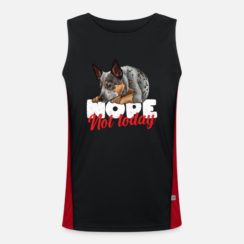 Australian Cattle Dog Funktionelles Kontrast-Tank Top für Männer 