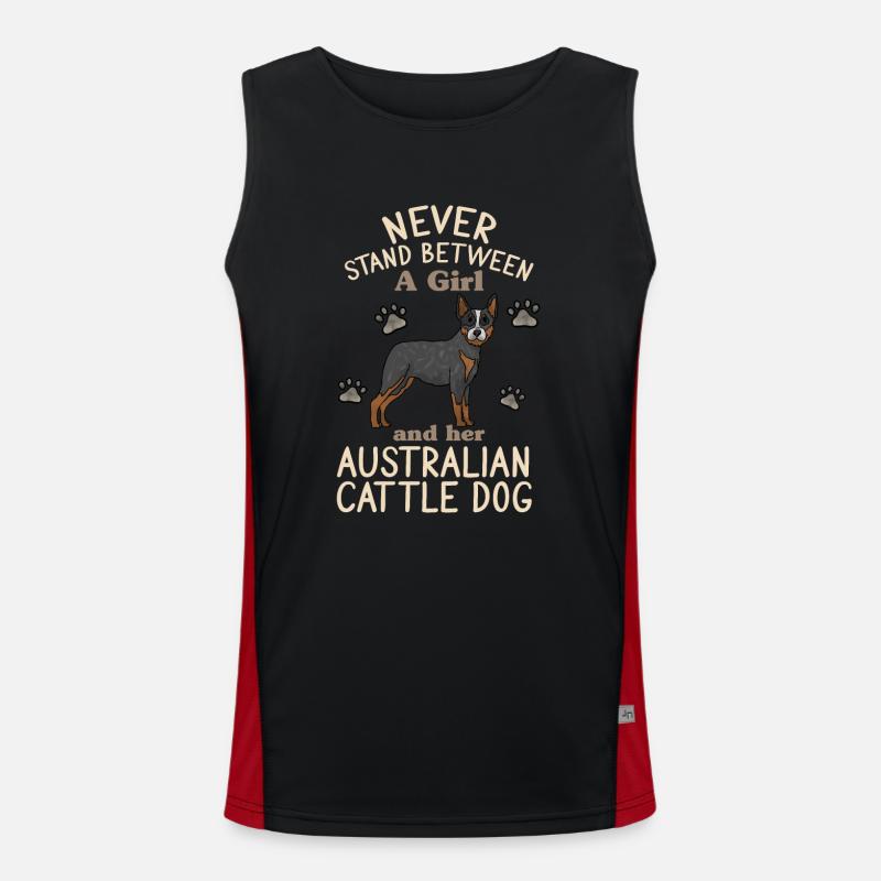 Australian Cattle Dog Funktionelles Kontrast-Tank Top für Männer 