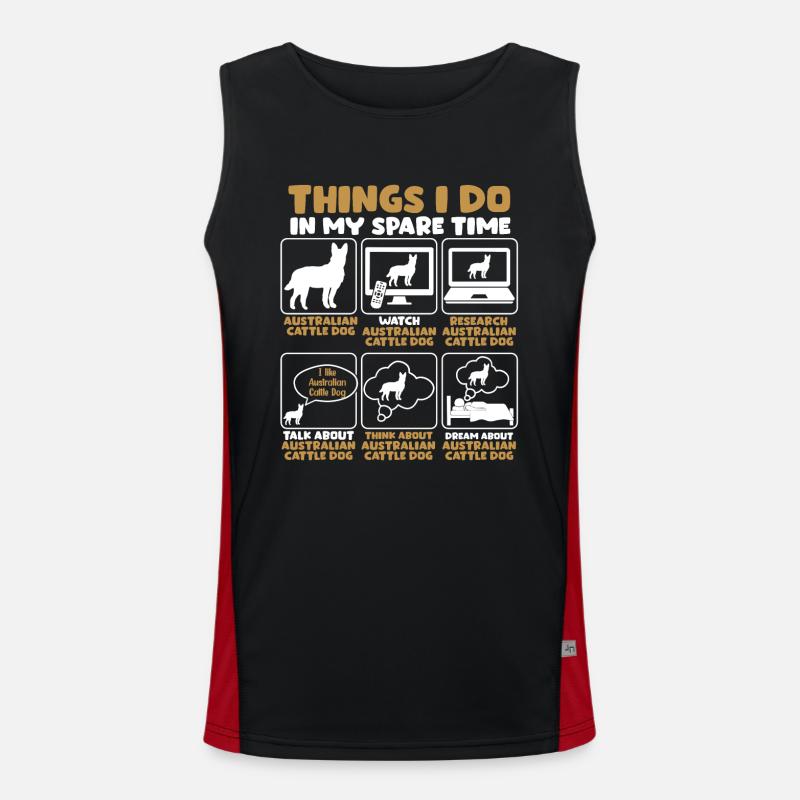 Australian Cattle Dog Funktionelles Kontrast-Tank Top für Männer 