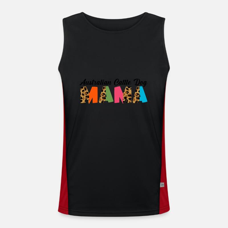 Australian Cattle Dog Funktionelles Kontrast-Tank Top für Männer 
