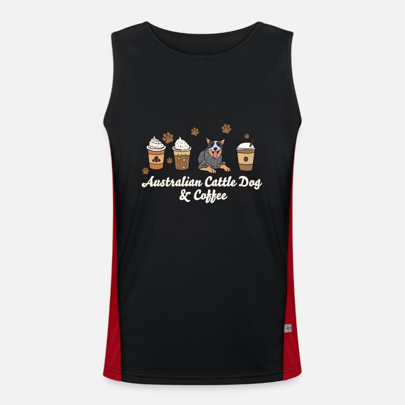 Australian Cattle Dog Funktionelles Kontrast-Tank Top für Männer 