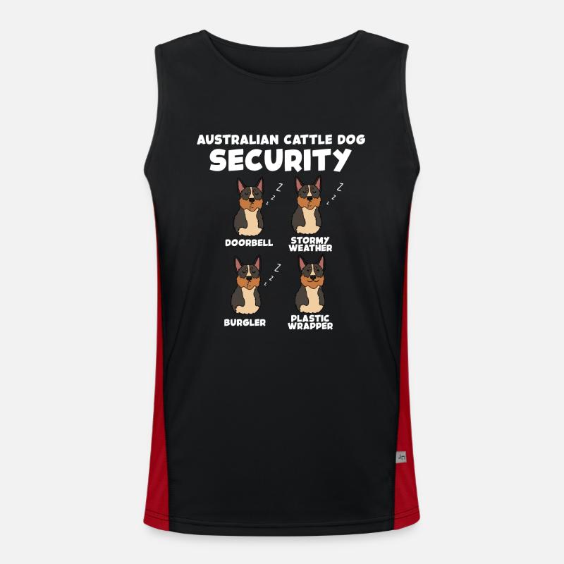 Australian Cattle Dog Funktionelles Kontrast-Tank Top für Männer 
