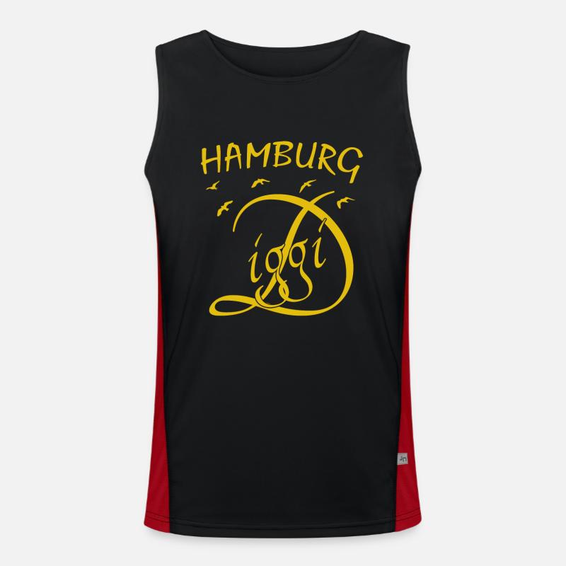 Hamburg Diggi Funktionelles Kontrast-Tank Top für Männer 