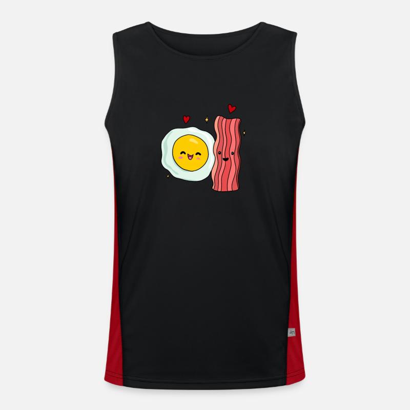 Ei Spiegelei Speck Paar Funktionelles Kontrast-Tank Top für Männer 