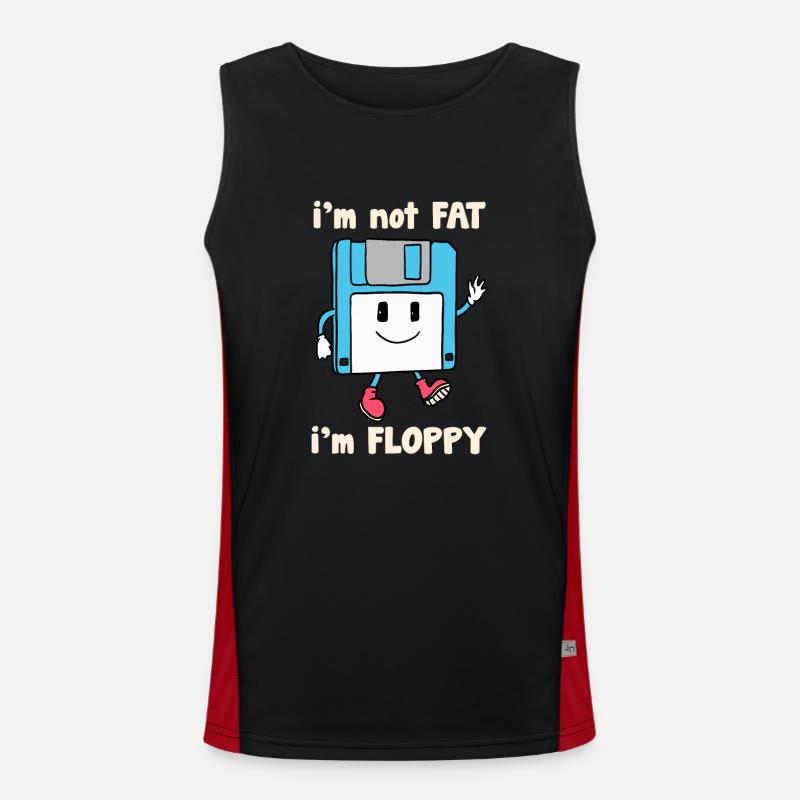 Floppy Disk Witz Blague Débardeur respirant contrasté Homme 