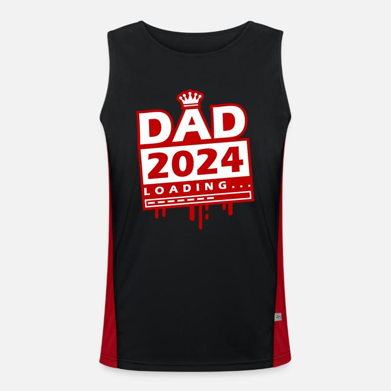 Dad 2024 Loading Papa Funktionelles Kontrast-Tank Top für Männer 