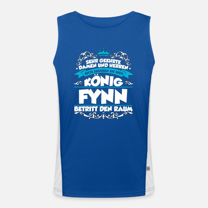 Fynn Name Design Funktionelles Kontrast-Tank Top für Männer 