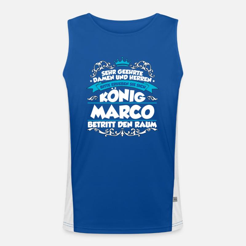 Marco Name Design Funktionelles Kontrast-Tank Top für Männer 