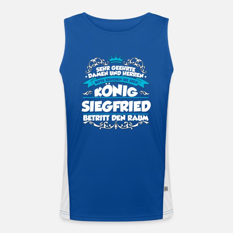 Siegfried Name Design Funktionelles Kontrast-Tank Top für Männer 