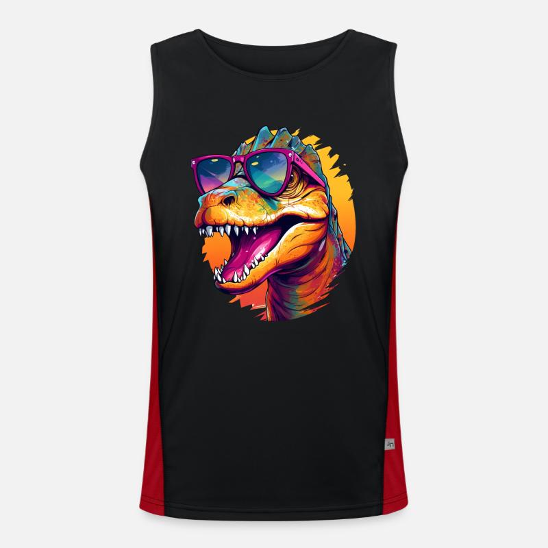 Happy Dinosaur Men's Functional Contrast Tank Top 