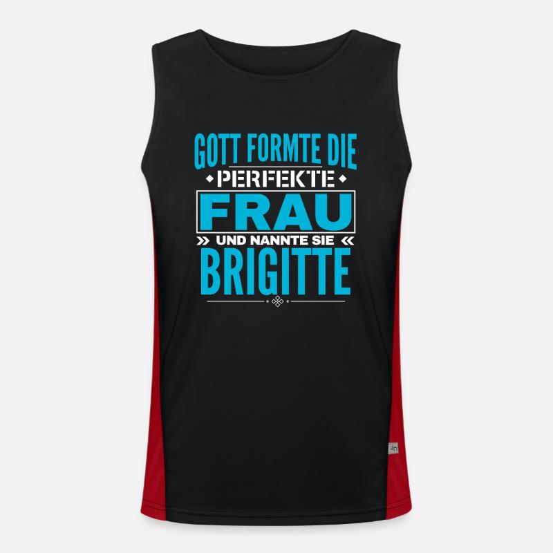 Brigitte Name Design Funktionelles Kontrast-Tank Top für Männer 