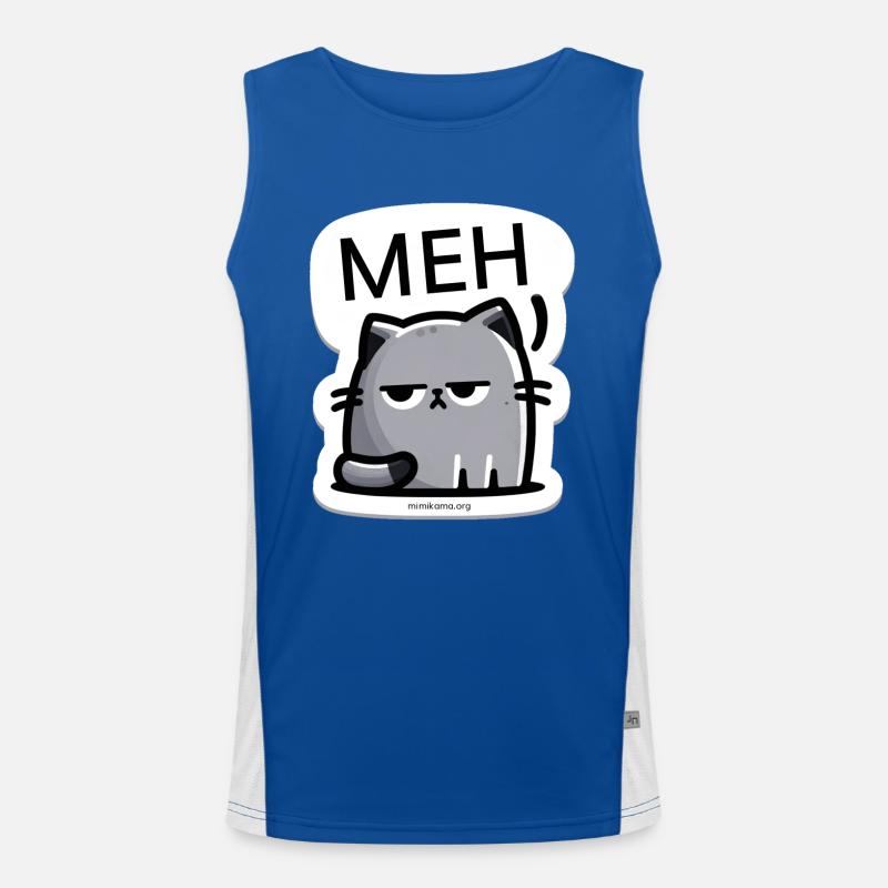 Mimikama MEH-Katze Funktionelles Kontrast-Tank Top für Männer 