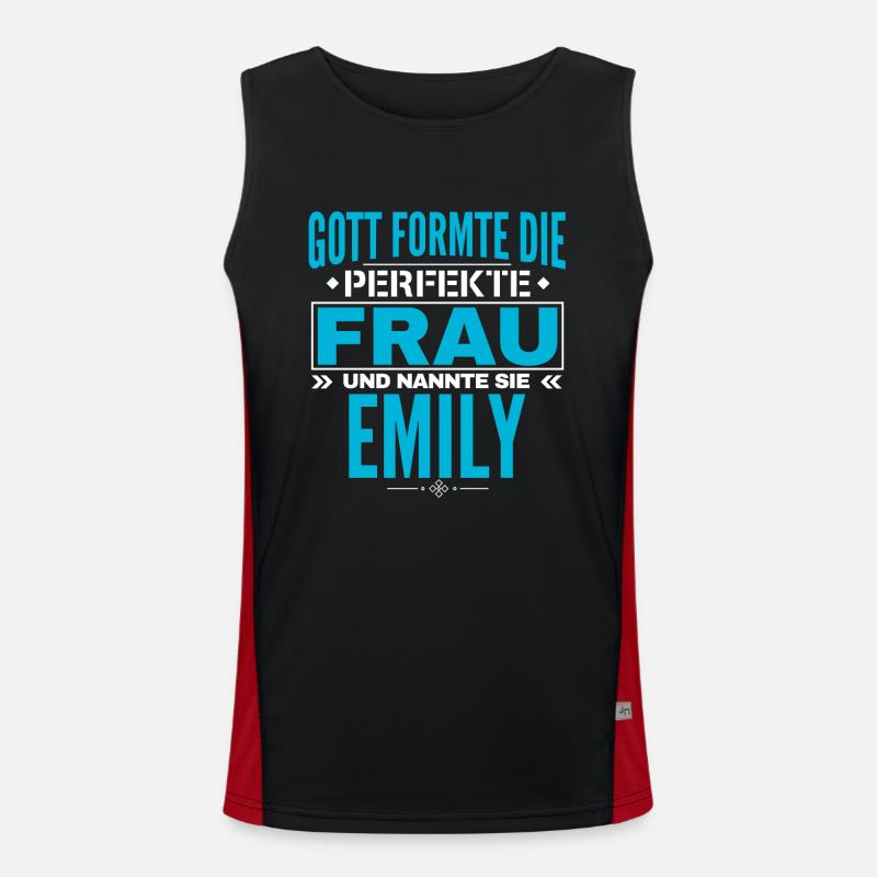 Emily Name Design Funktionelles Kontrast-Tank Top für Männer 