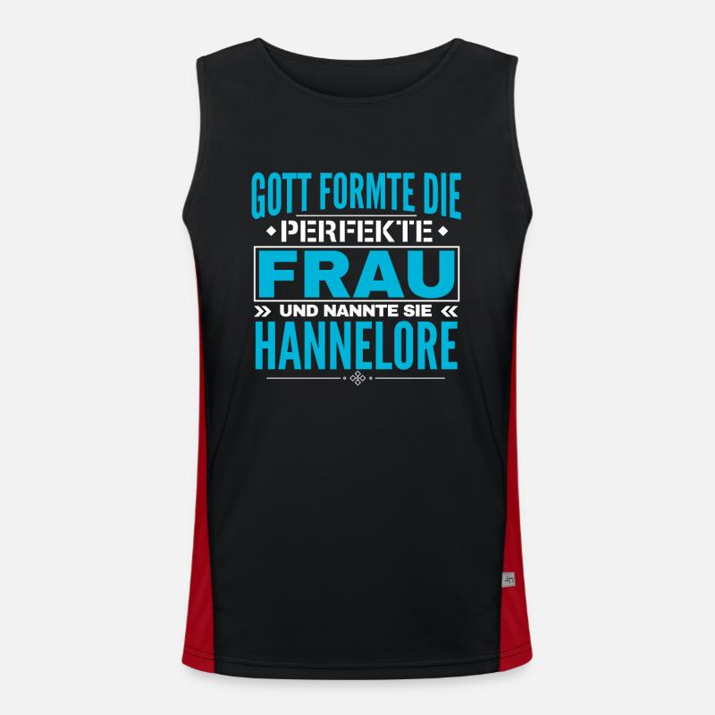 Hannelore Name Design Funktionelles Kontrast-Tank Top für Männer 