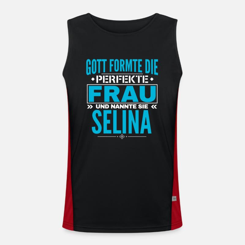 Conception de nom Selina Débardeur respirant contrasté Homme 