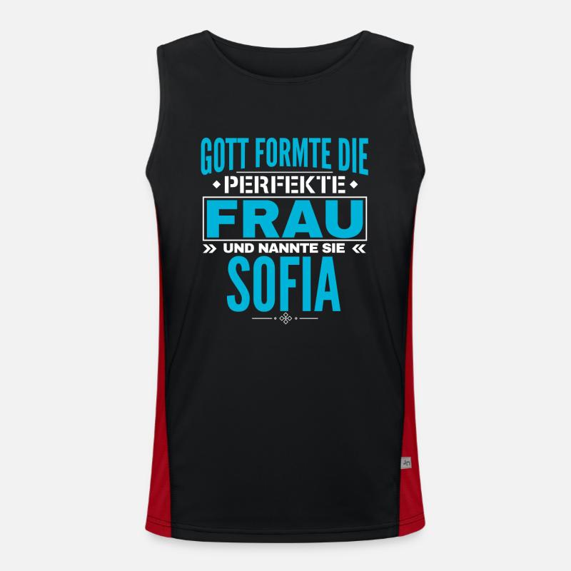 Conception de nom de Sofia - Débardeur respirant contrasté Homme - noir/rouge