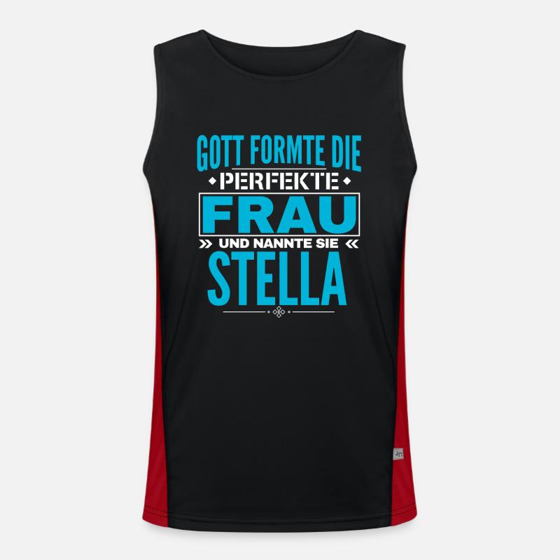 Stella Name Design Funktionelles Kontrast-Tank Top für Männer 