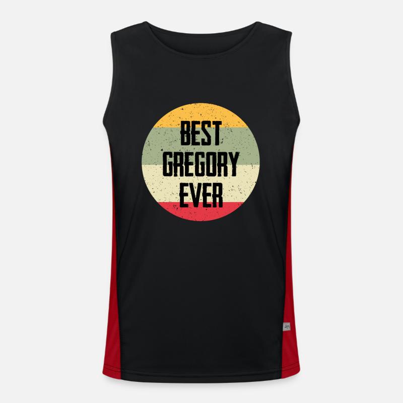 Best Gregory Ever - Men's Functional Contrast Tank Top  - black/red