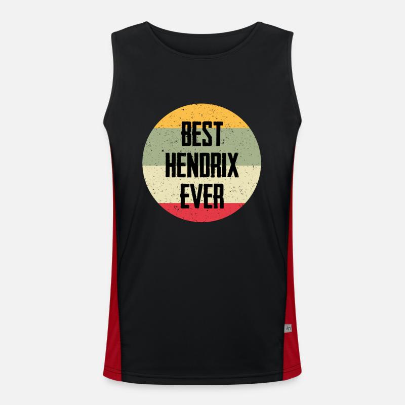 Best Hendrix Ever - Men's Functional Contrast Tank Top  - black/red