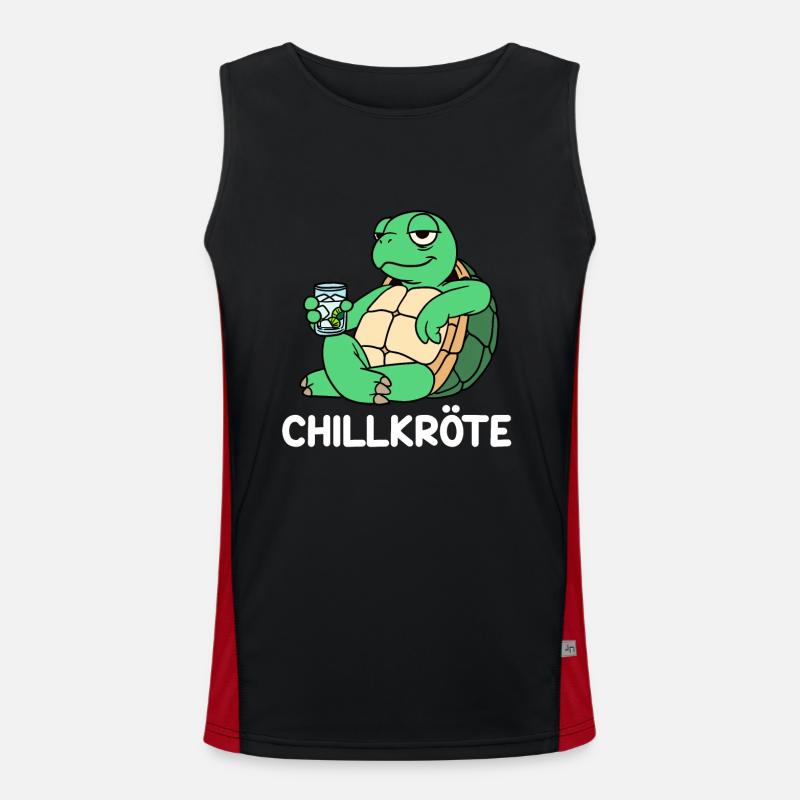 Chill toad - Men's Functional Contrast Tank Top  - black/red