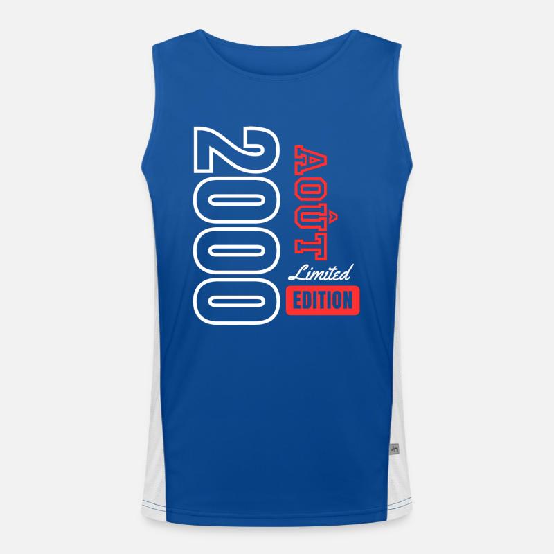 Limitiertes Geburtstagsgeschenk August 2000 Funktionelles Kontrast-Tank Top für Männer 