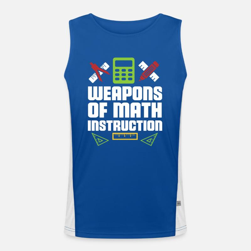 Math professeur de mathématiques Débardeur respirant contrasté Homme 