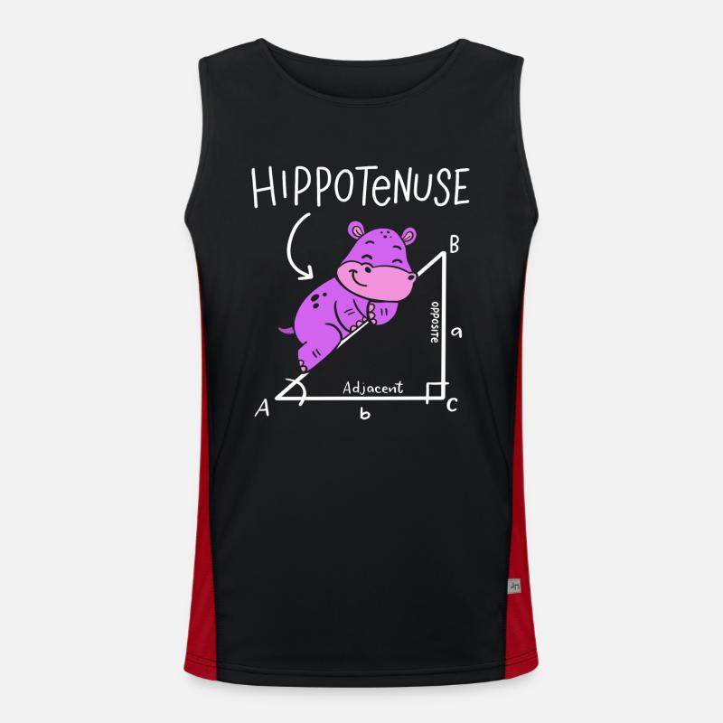 Hippoténuse Hypoténuse Triangle Géométrie Math Débardeur respirant contrasté Homme 
