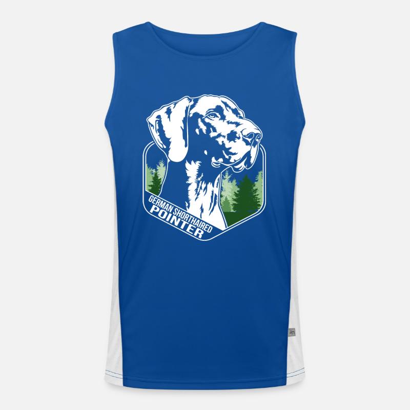 German Shorthaired Pointer Hund Wilsigns Jagdhunde Funktionelles Kontrast-Tank Top für Männer 