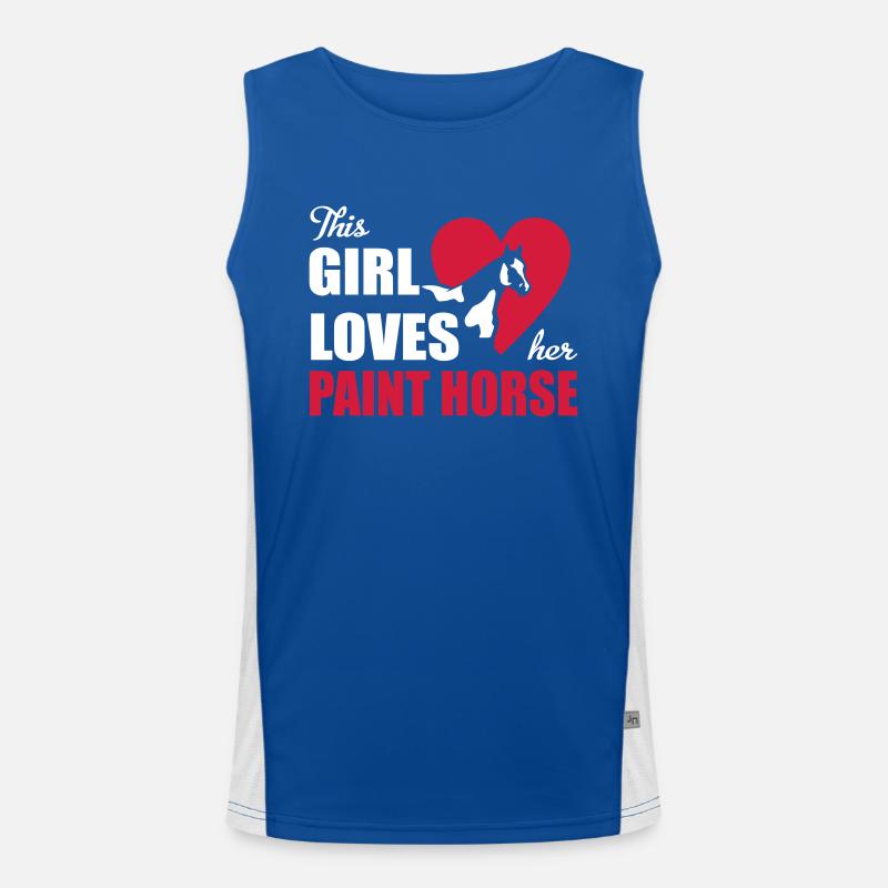 Paint Horse Funktionelles Kontrast-Tank Top für Männer 